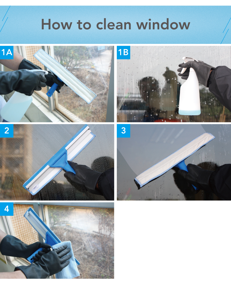 CT 2 In 1 Combo Window Squeegee - Cleanic Cleaning Equipment
